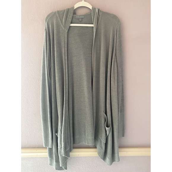 Barefoot Dreams CozyChic Ultra Lite Hooded Cardigan Size Large‎ - Picture 2 of 5